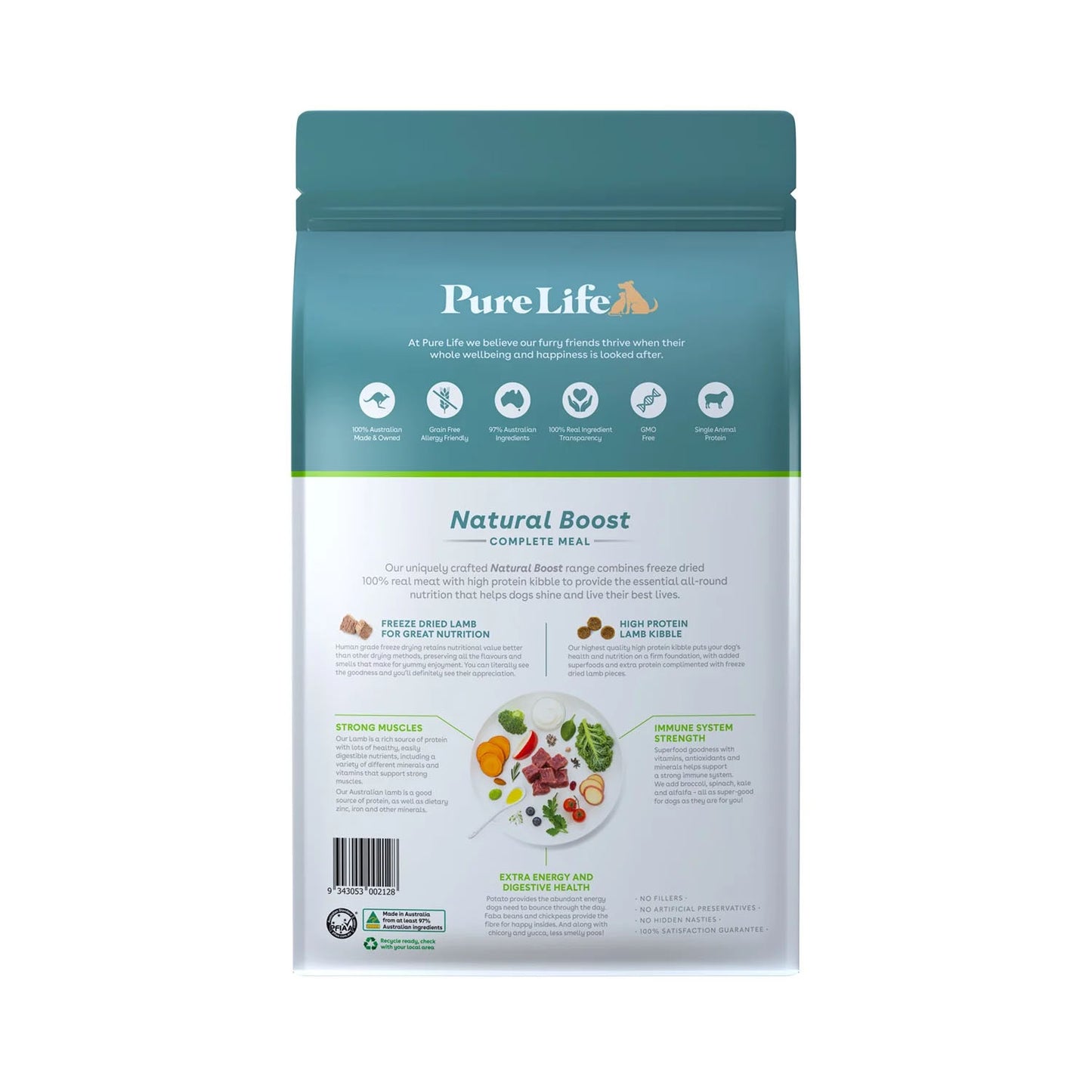 PURE LIFE Australian Lamb for Adult Dogs