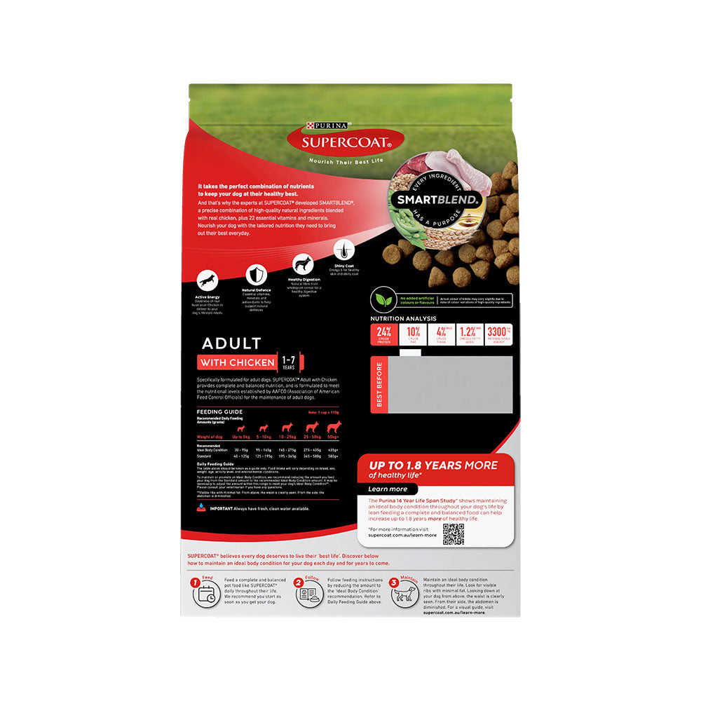 SUPERCOAT SMARTBLEND Adult Dog Food With Chicken
