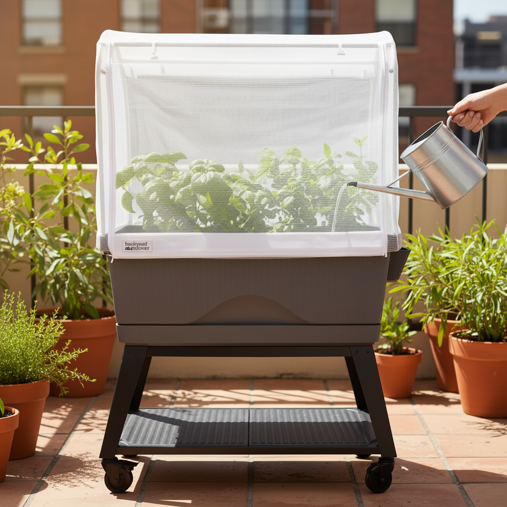 Raised Garden Planter with Mesh Cover