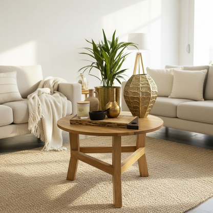 Round Natural Coffee Table Kayuarte