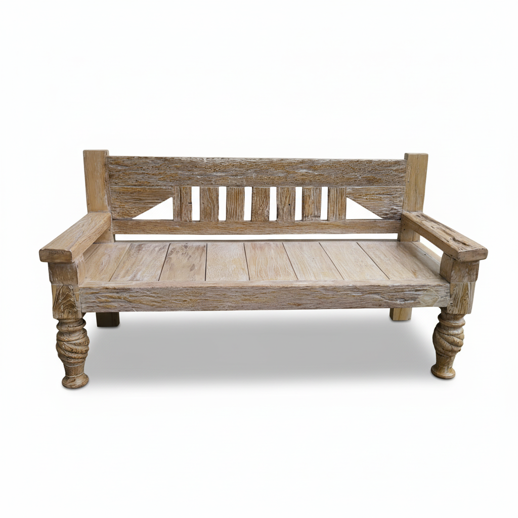 Ornate Balinese Garden Bench