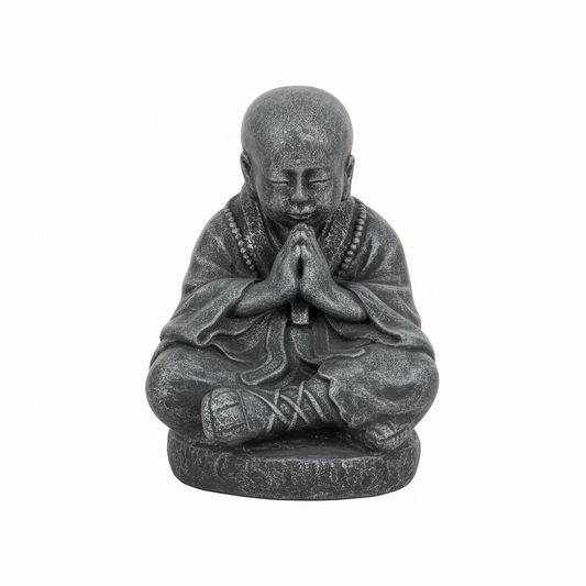 Seated Monk Buddha on White Background