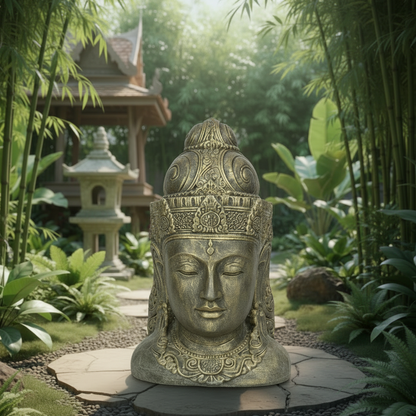 Shiwa Head Garden Statue