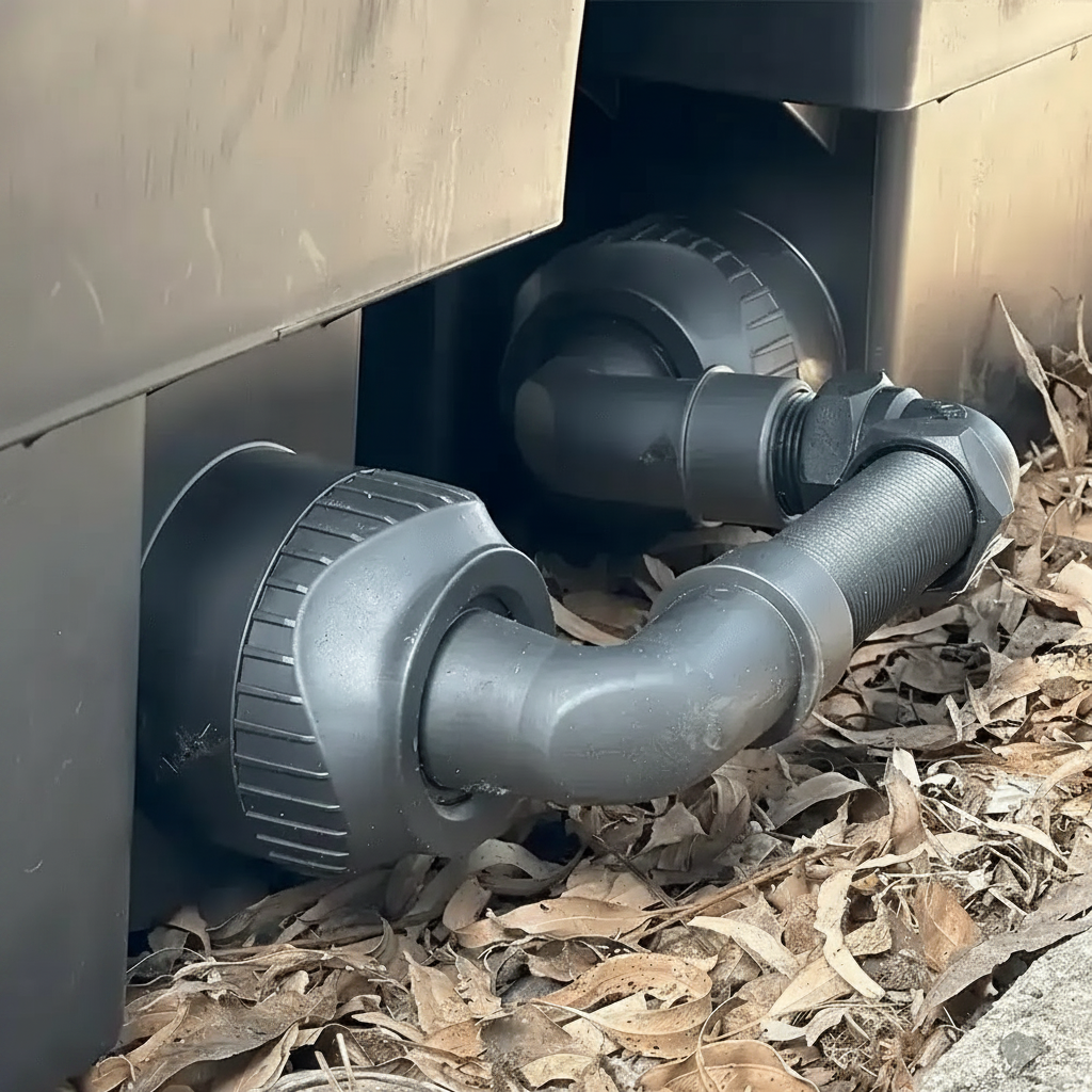 Square PVC fitting lifestyle shot