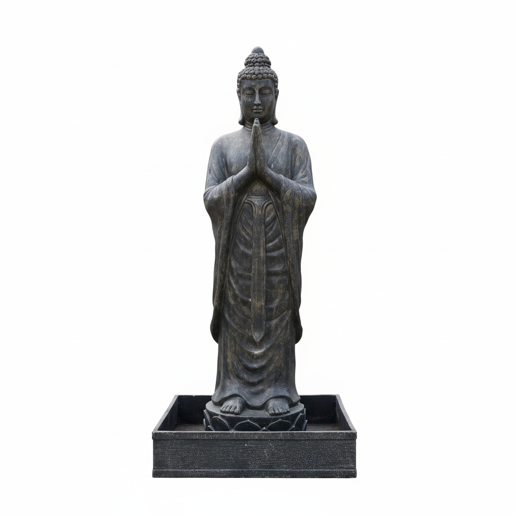 Large Standing Buddha Statue Water Feature Garden