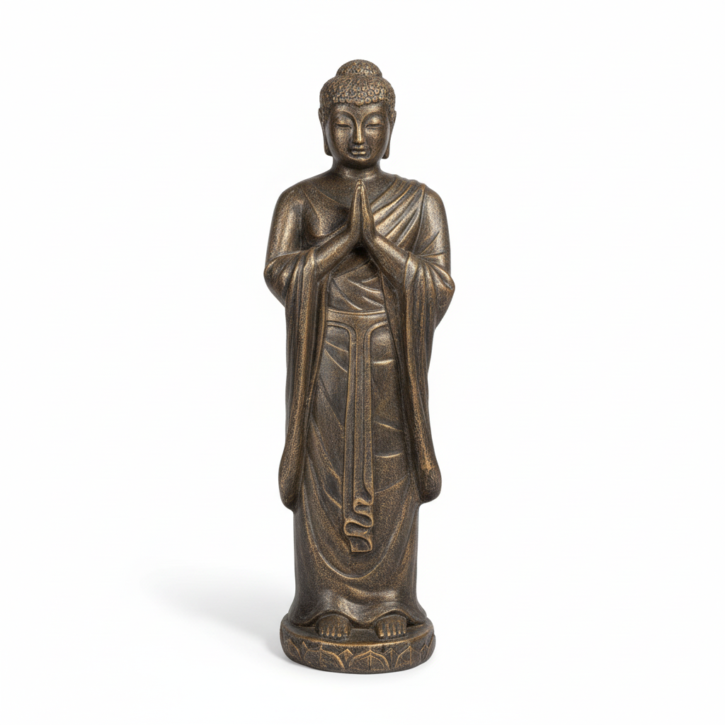 Standing Praying Buddha Garden Statue