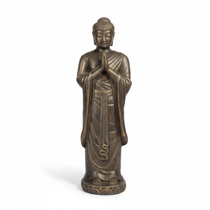 Standing Praying Buddha Garden Statue