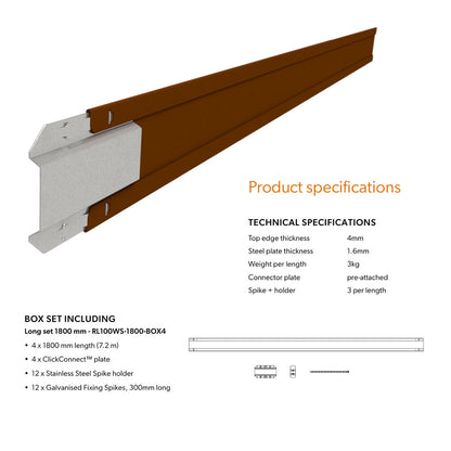 STRAIGHTCURVE Rigid ClickConnect Garden Edging