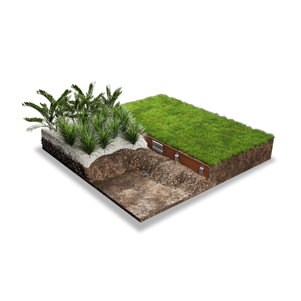 STRAIGHTCURVE Rigid ClickConnect Garden Edging