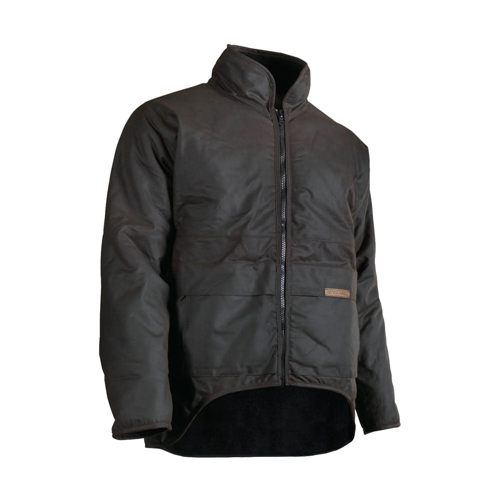 STYX MILL Oilskin Brown Long Sleeve Classic Jacket