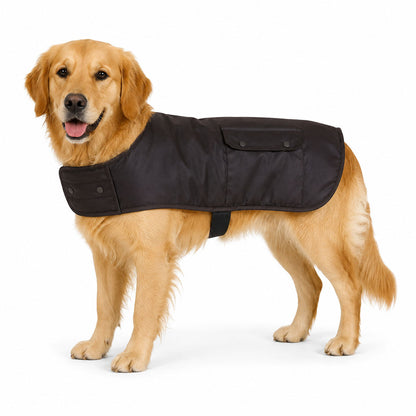 STYX MILL Oilskin Brown Lined Dog Coat