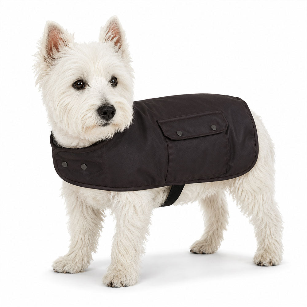 STYX MILL Oilskin Brown Lined Dog Coat