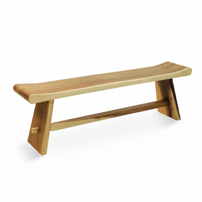 Suar Wood Curved Bench 200cm