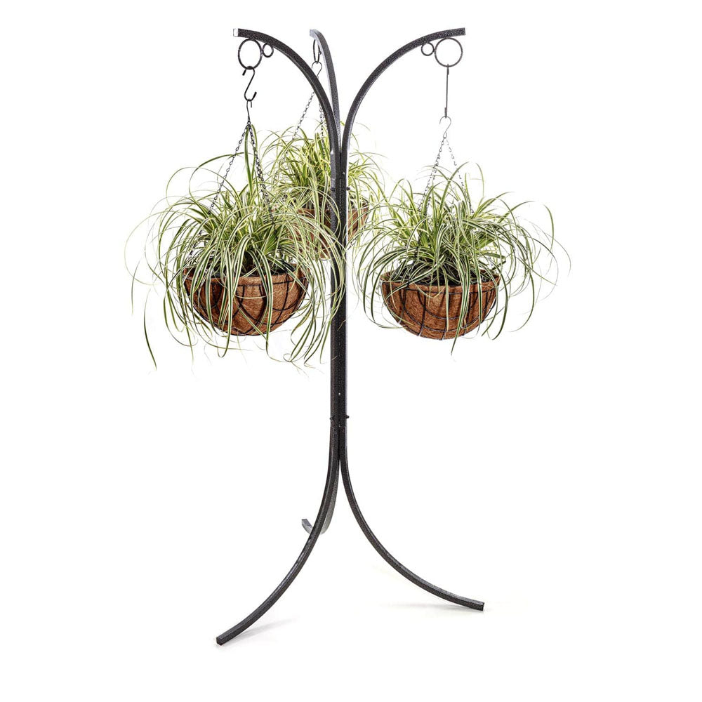 TAKASHO Hanging Basket Stand - Holds 3 Baskets