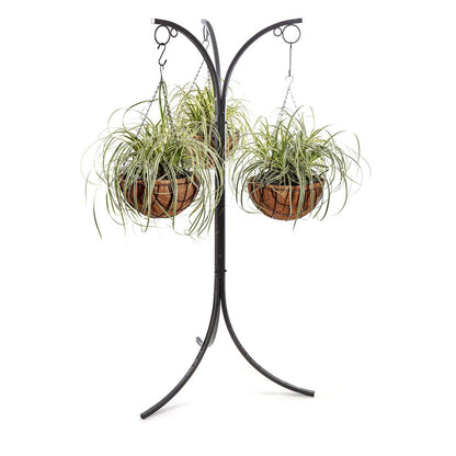 TAKASHO Hanging Basket Stand - Holds 3 Baskets