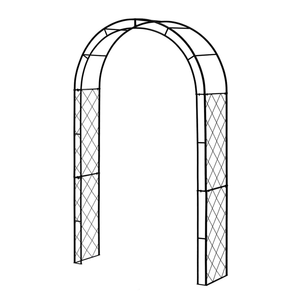 TAKASHO Lattice Metal Garden Arch – Round Top