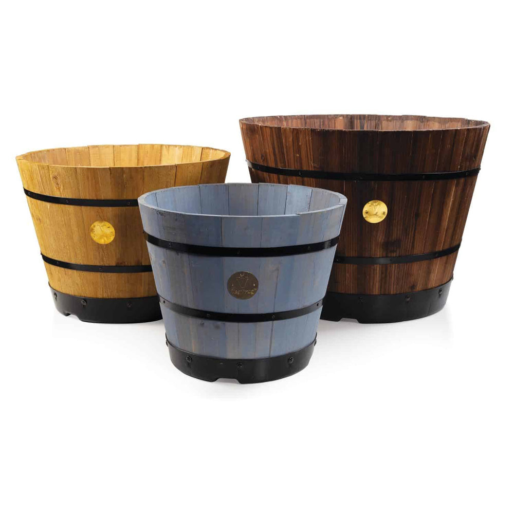 TAKASHO VegTrug Wooden Planter Barrel