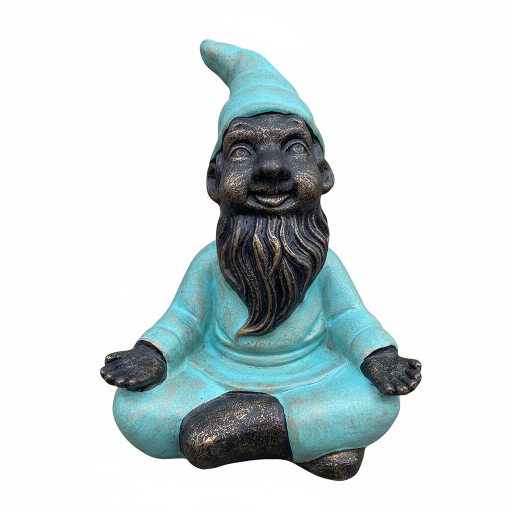 Teal Meditation Gnome