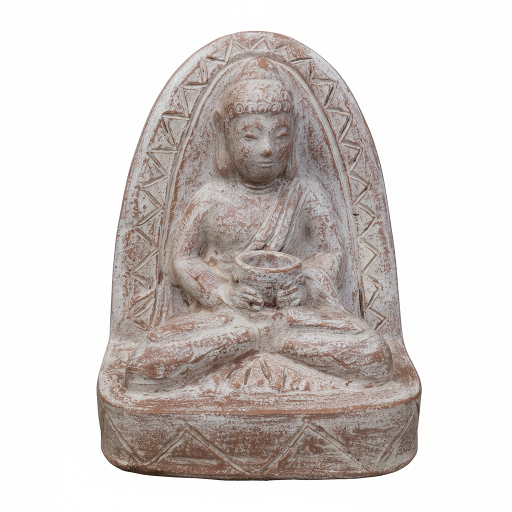 Terracotta Buddha with Arch