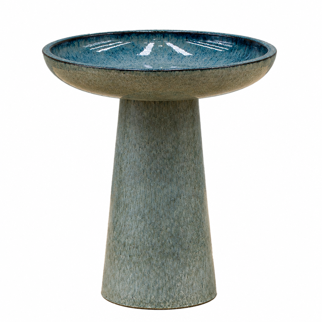 Terracotta Works Moderno Birdbath Seascape