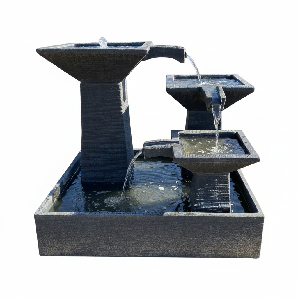 Three Tier Cascade Garden Water Feature