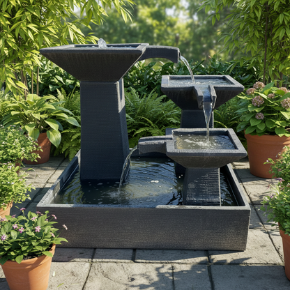 3 Tier Cascade Garden Water Feature