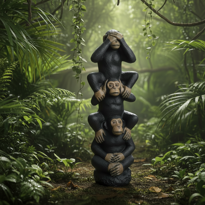3 Wise Monkeys Garden Statue