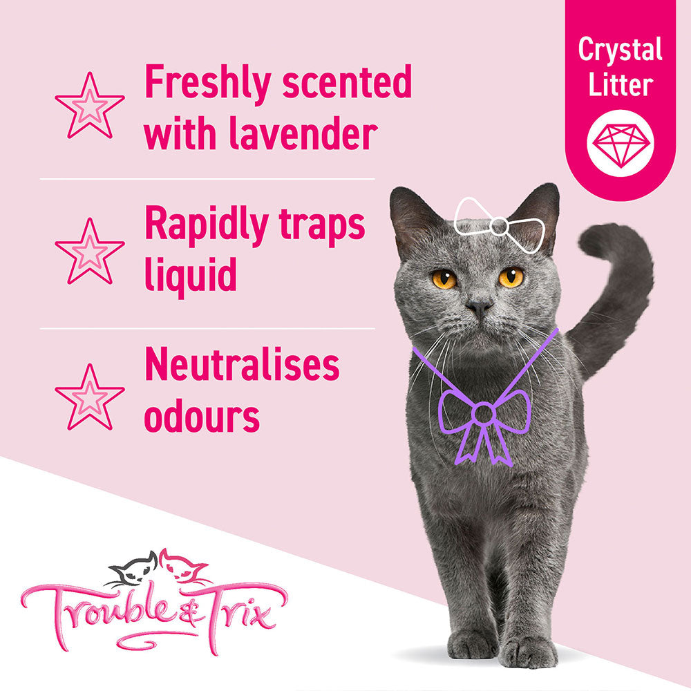 TROUBLE & TRIX Crystal Cat Litter - Lavender Scent