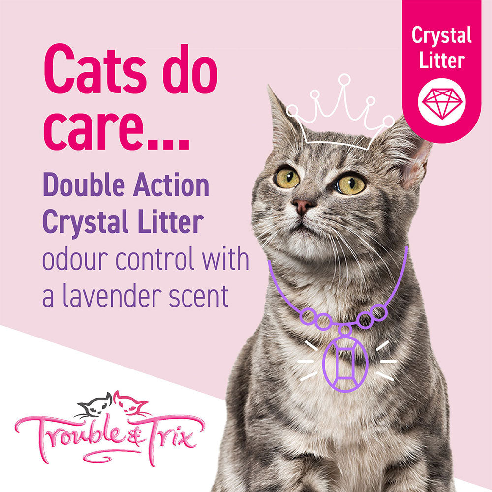 TROUBLE & TRIX Crystal Cat Litter - Lavender Scent