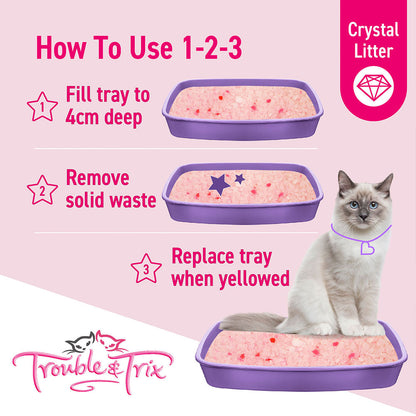 TROUBLE & TRIX Crystal Cat Litter - Lavender Scent