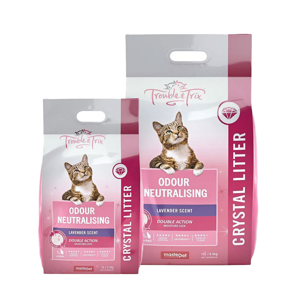 TROUBLE & TRIX Crystal Cat Litter - Lavender Scent