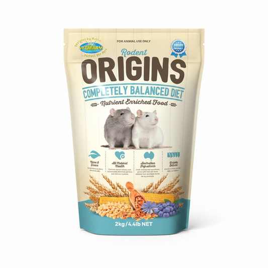Vetafarm Rodent Origins 2kg Square White Background
