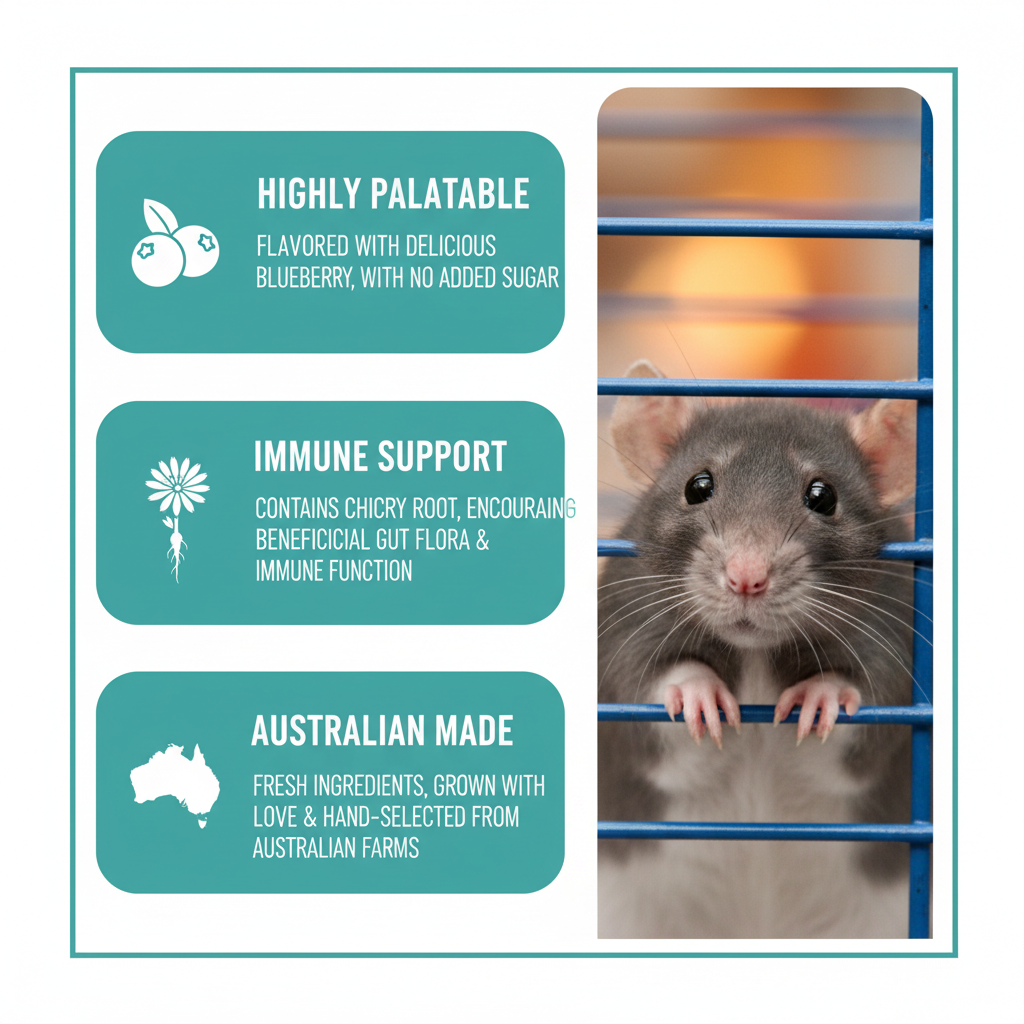 Vetafarm Rodent Origins Rat Features Panel White Background