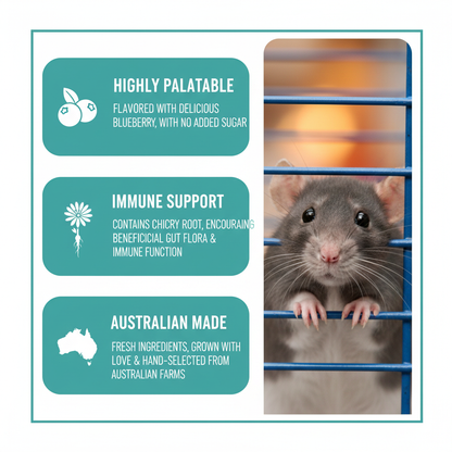 Vetafarm Rodent Origins Rat Features Panel White Background