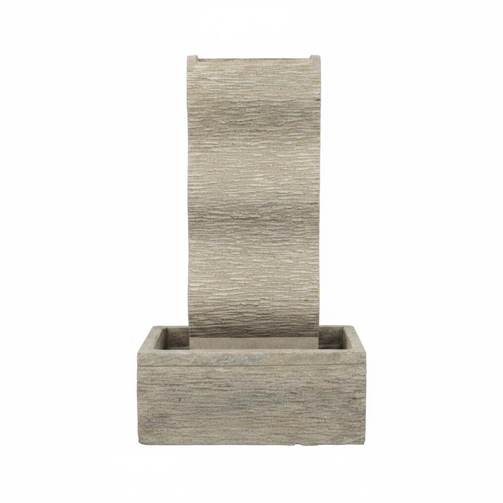 Wave Slab Fountain Centred on Base