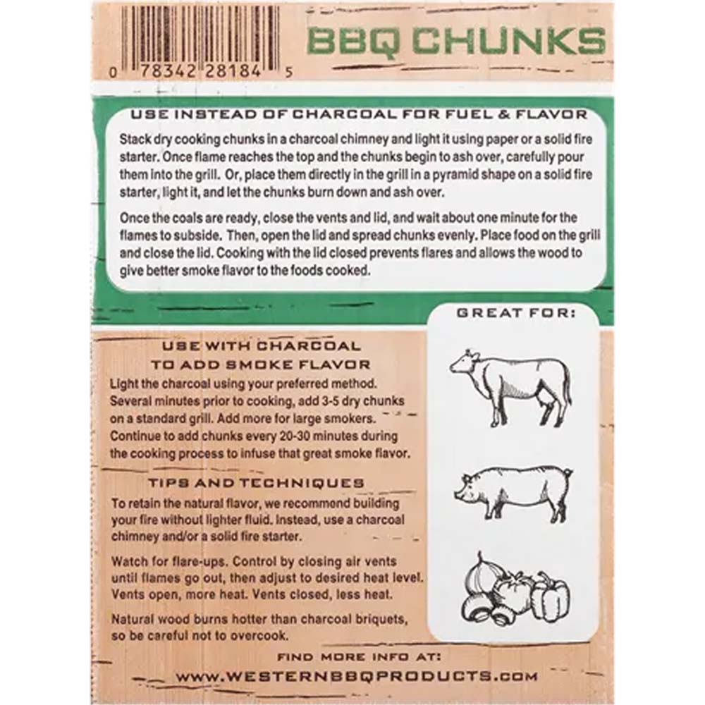 Western BBQ Smoking Wood Chunks Apple