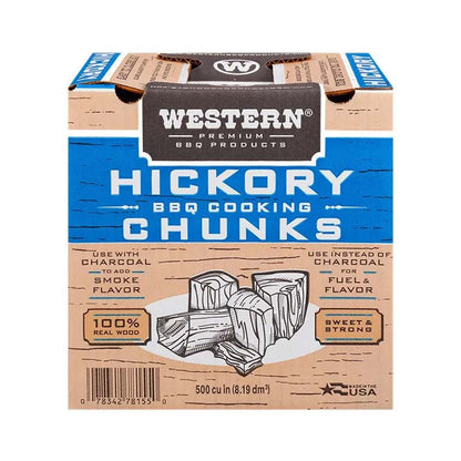 Western BBQ Smoking Wood Chunks Hickory