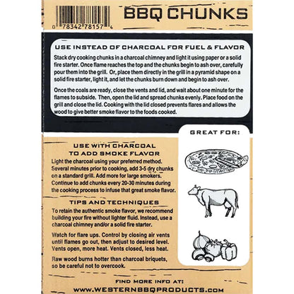 Western BBQ Smoking Wood Chunks Post Oak
