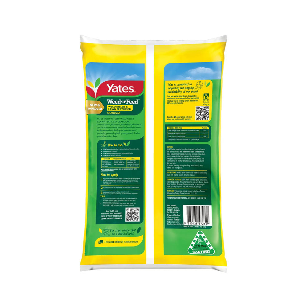 YATES Weed 'n' Feed® Weed Killer and Lawn Fertiliser