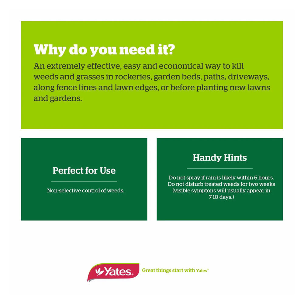 YATES 490g/L Zero Weed Killer Super Concentrate