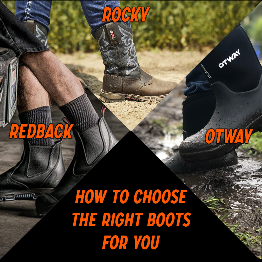 REDBACK BOOTS, OTWAY BOOTS OR ROCKY BOOTS - HOW TO CHOOSE THE RIGHT BOOT FOR YOU