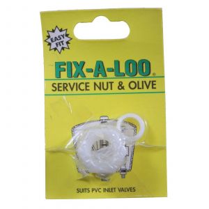 Fix-A-Tap Service Nut &amp; Olive Suits PVC Inlet Valves 209399 Plumbing