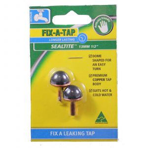 Fix-A-Tap Sealtite Tap Valve 2 Pack Dome Shaped For An Easy Turn 211231