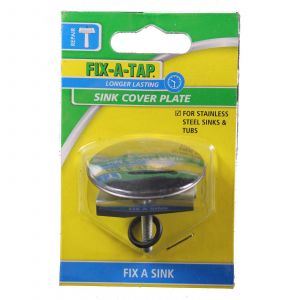 Fix-A-Tap Sink Cover Plate For STAINLESS STEEL Sinks and Tubs 218209