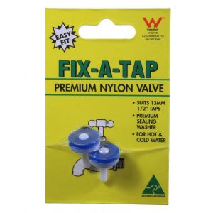 Fix-A-Tap Premium Nylon Tap Valve 13mm 1/2 Inch 2 Pack 222091 Plumbing