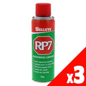 RP7 Multipurpose Lubricant Loosens Rusted Parts 150g Aerosol Spray Can Selleys PK3