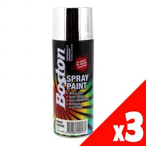 Spray Paint Bright Chrome Campbells PK3