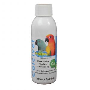 Vetafarm Calcivet Water Soluble Calcium and Vitamin D3 for Birds 100g 3.4floz