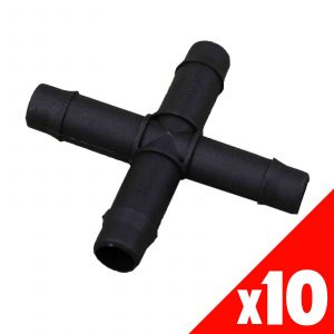 CROSS 13mm Barbed Poly BAG of 10 HRC12 Garden Water Irrigation Hydroponic