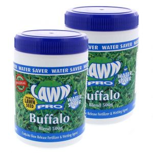 LAWN PRO Buffalo Blend Grass Seed - Contains Slow Release Fertiliser 500g - 2 PACK